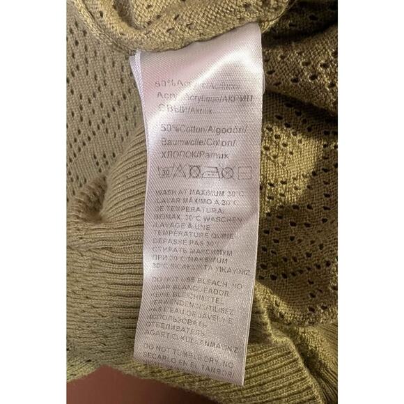 Ron Tomson RNT23 Geometric Crochet Knit Top - Light Green Size S / 46 / 36 - Picture 7 of 7